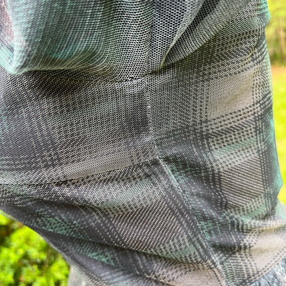 Red Valentino Green And black plaid Lace Dress - Picture 6 of 11